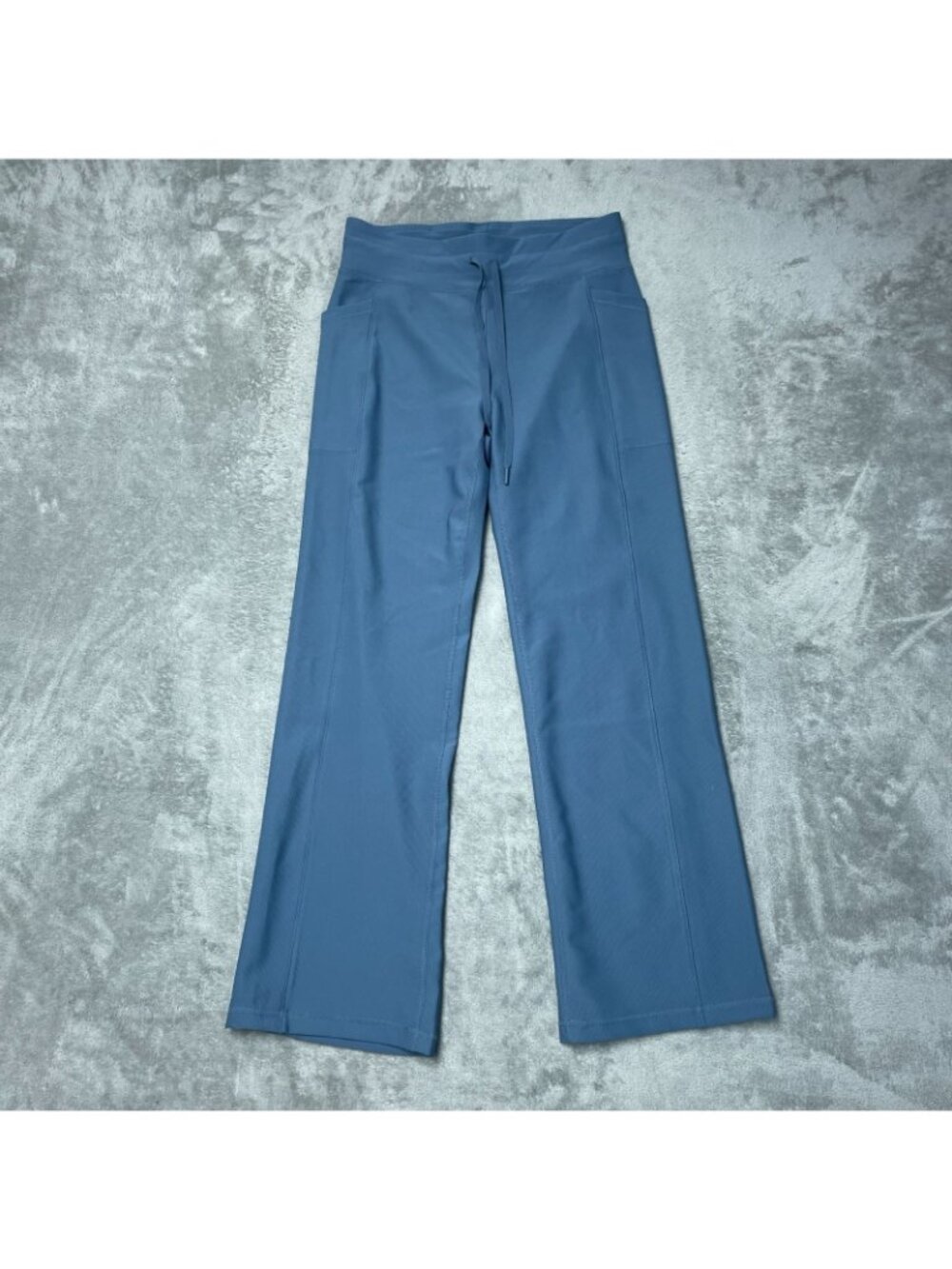 32 Degrees Active Flare Pants Women's L Blue Yoga Pants Ribbed Pockets  G2267 - Picture 3 of 12